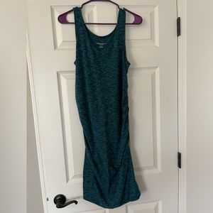 Liz Lange teal and black maternity dress
